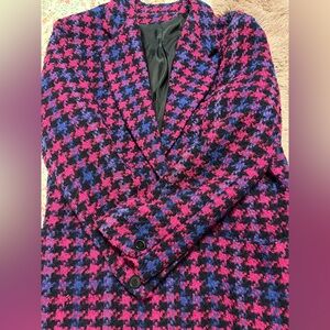 Vintage houndstooth wool blazer